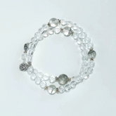 OZ Dorothy Series WH1002 Clear Quartz & Green Phantom Bracelet
